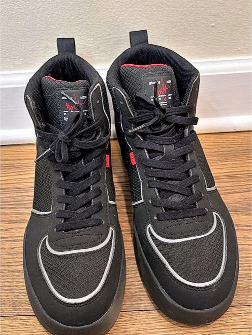 Atoms MKBHD M251 Men's Black High Top Sneakers Like New 9.5